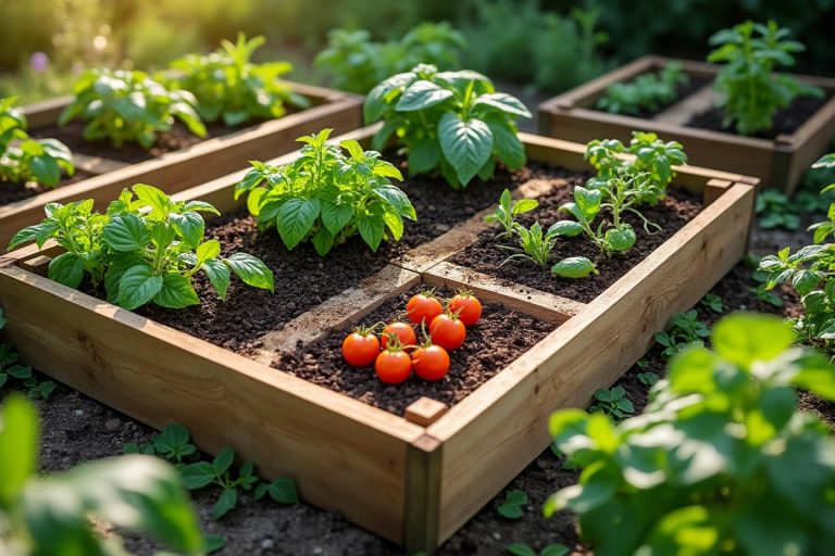 Potager carré surélevé : dimensions, matériaux et remplissage pour un rendement optimal